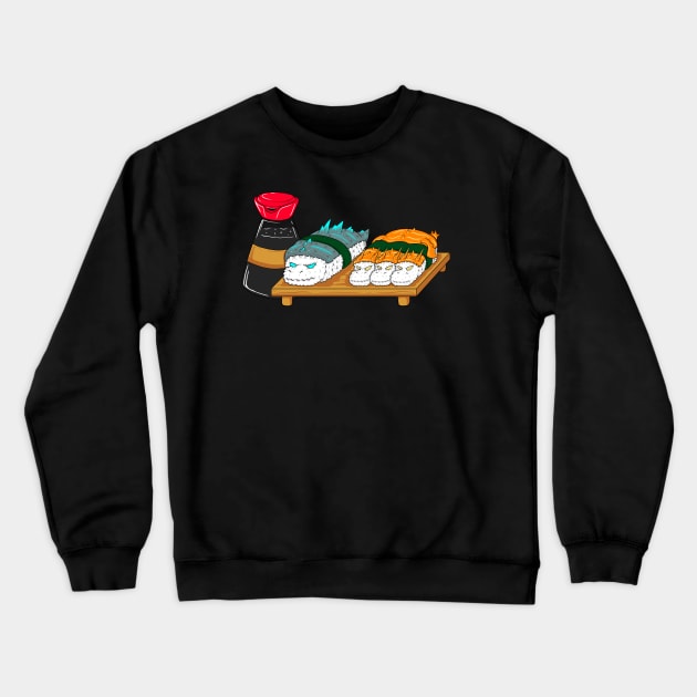 godzilla sushi Crewneck Sweatshirt by opoyostudio